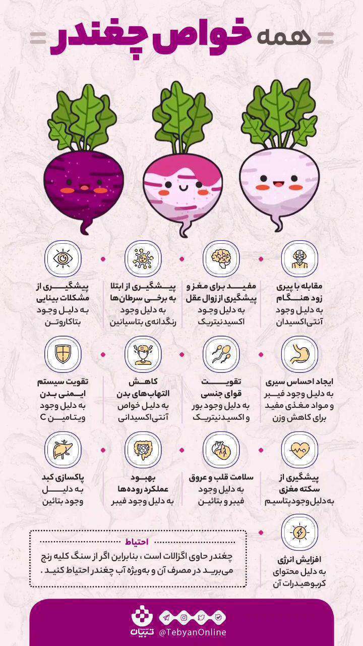 همه خواص چغندر [اینفوگرافیک]