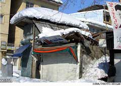 تخریب اماکن ورزشی رشت بر اثر بارش برف ( گزارش )