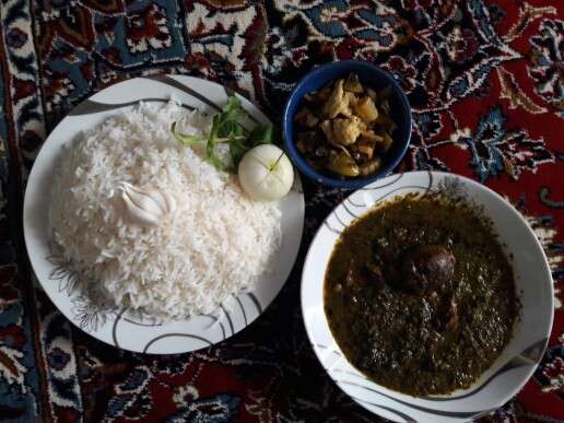 طرز تهیه خورشت سبزی فسنجان