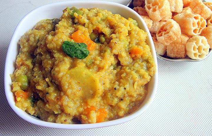 طرز تهیه پوره برنج و سبزیجات هندی