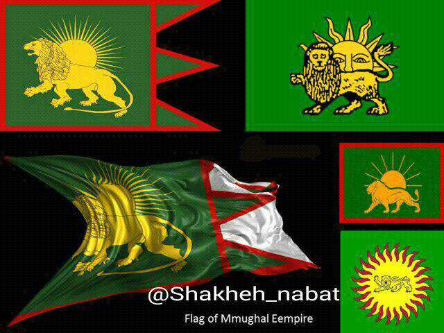 نماد شیر و خورشید بر روی پرچم مغول‌ها !