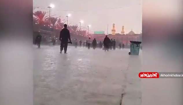 بارش شدید باران در کربلا
