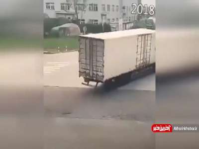صحنه‌هایی وحشتناک از تصادف خودرو‌های سنگین
