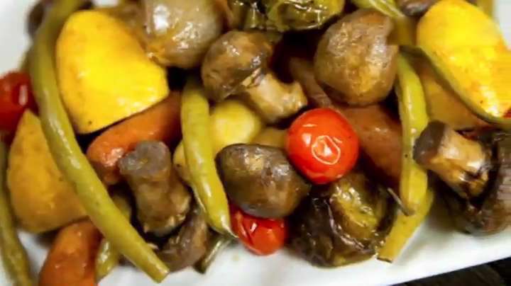 سبزیجات کبابی غذای سالم