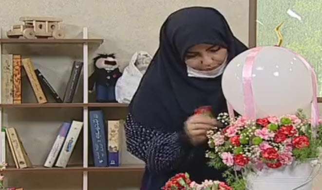 جعبه گل و بادکنک | خانم اعتصام