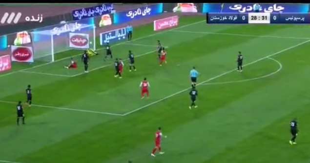 گل اول پرسپولیس به فولاد خوزستان