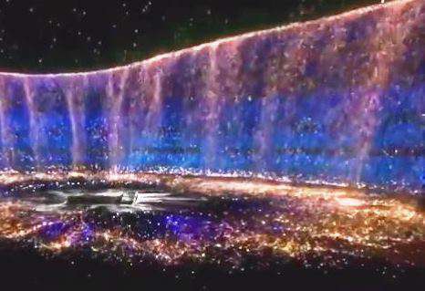 نورافشانی فوق العاده زیبا در مراسم اختتامیه المپیک