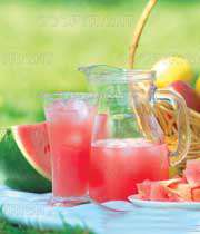 رفع عطش با آبميوه‌   