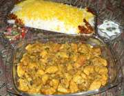 خوراک فیله مرغ با قارچ