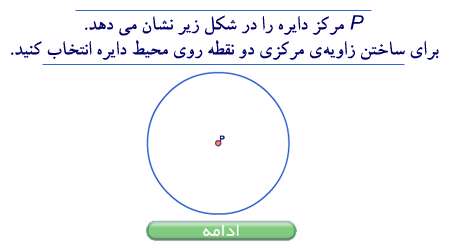 زاویه محاطی و زاویه مرکزی