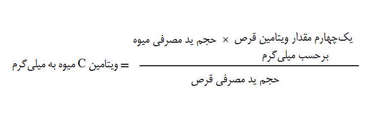اندازه  گیری میزان ویتامین ث در میوه های مختلف، جلسه سوم