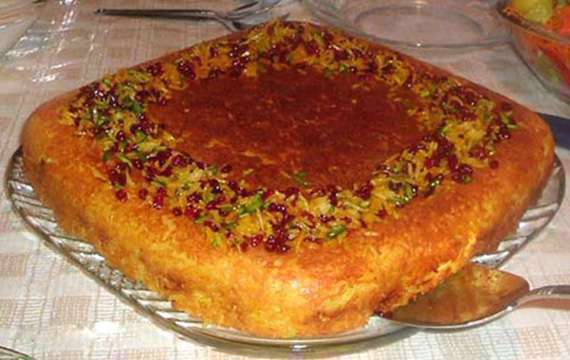 طرز تهیه ته دیگ زعفرانی 