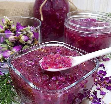 طرز تهیه مربای گل محمدی خشک